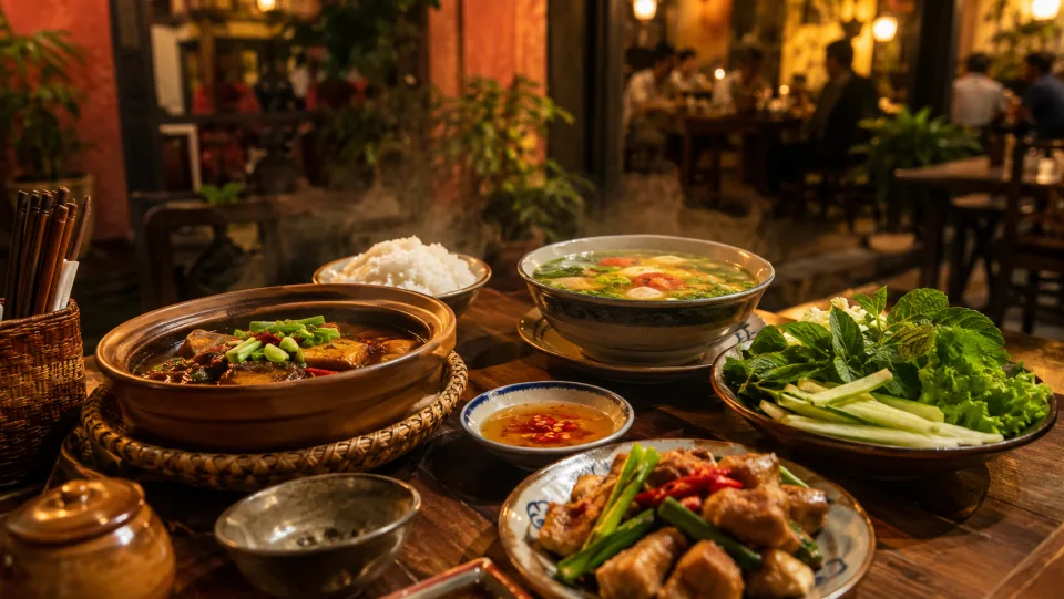 Bàn ăn tại Huỳnh Trần Thanh Thảo